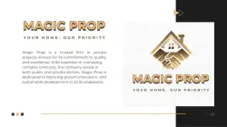 Company Profile Design for real estate company in Bangalore Magic Prop